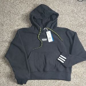 Adidas Black Sweatshirt with Signature Stripes